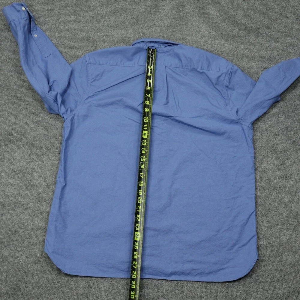 Banana Republic Shirt Mens Large Blue Organic Cotton Standard Fit Button Down